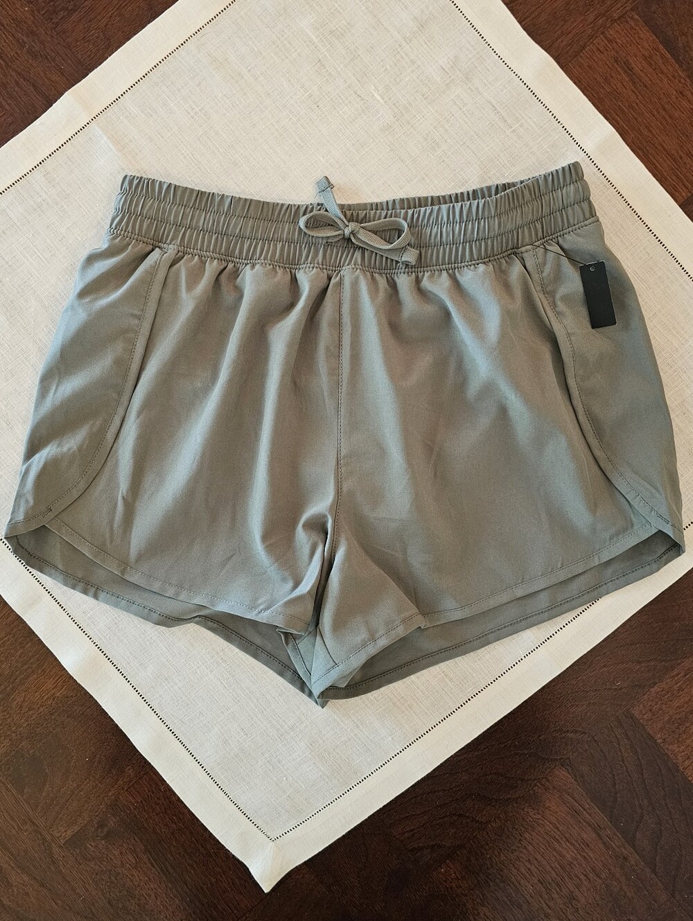 90 Degree by Reflex Girls Lightstreme Full Court Lined Shorts Olive Green L 12